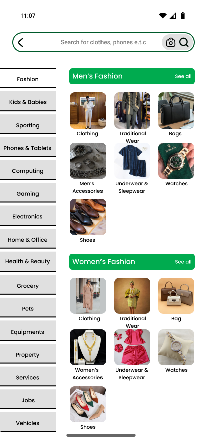 JIJI Redesigned Category screen