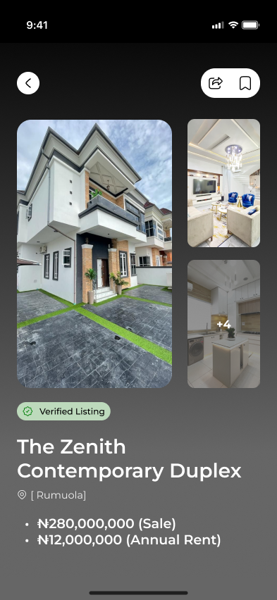 Shelter Naija House Details screen