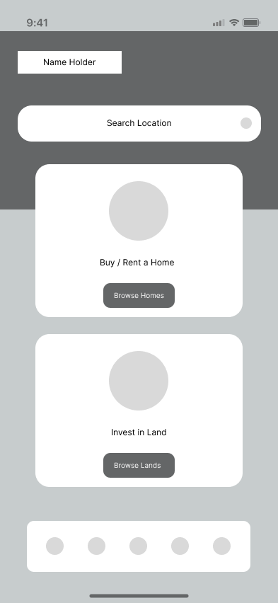 Shelter Naija Home wireframe